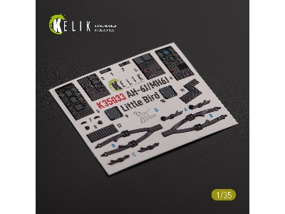 Ah-6j / Mh6j Little Bird - Interior 3d Decals For Academy Kit - image 1