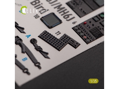 Ah-6j / Mh6j Little Bird - Interior 3d Decals For Academy Kit - image 5