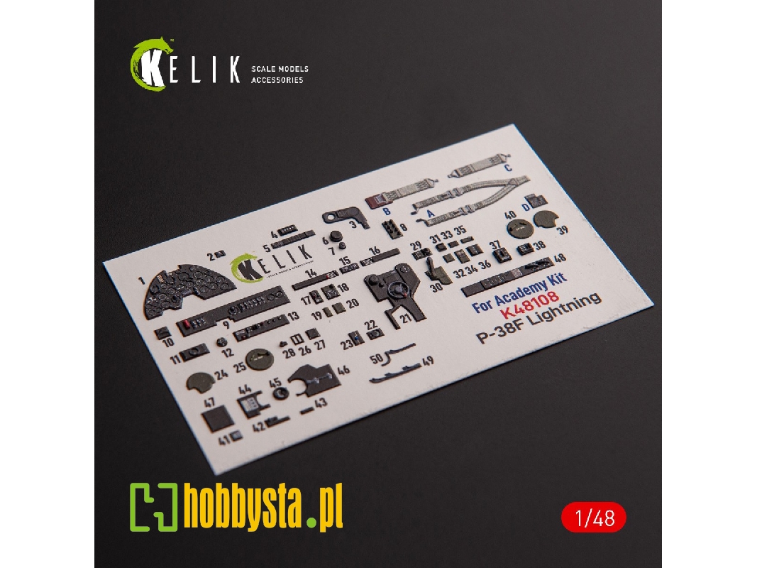 Р-38f 'lightning' - Interior 3d Decals For Academy Kit - image 1 Р-38f 'lightning' - Interior 3d Decals For Academy Kit - image 1