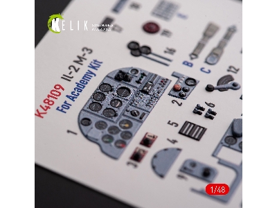 Il-2m3 - Interior 3d Decals For Academy/Accurate Miniatures Kit - image 2