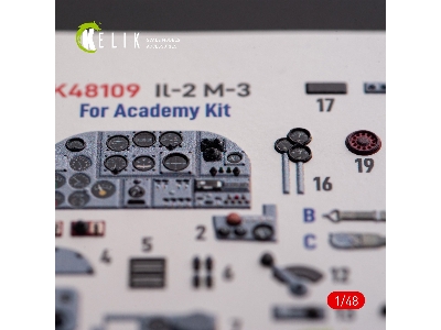 Il-2m3 - Interior 3d Decals For Academy/Accurate Miniatures Kit - image 6