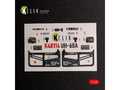 Uh-60a Black Hawk - Type 2 'defence Intelligence Of Ukraine' Interior 3d Decals For Icm Kit - image 4