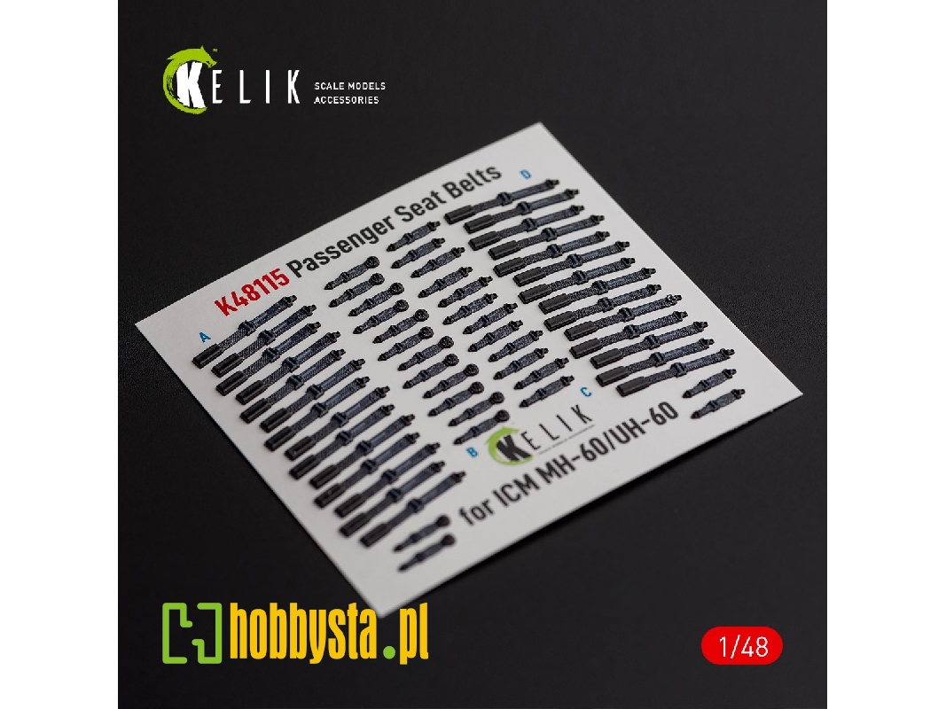 Passenger Seat Belts For Mh-60/Uh-60 Black Hawk - Interior 3d Decals For Icm Kit - image 1 Passenger Seat Belts For Mh-60/Uh-60 Black Hawk - Interior 3d Decals For Icm Kit - image 1