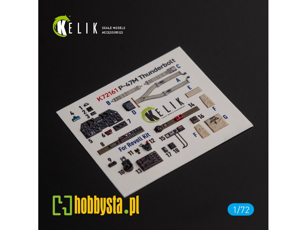 P-47m 'thunderbolt' - Interior 3d Decals For Revell Kit - image 1 P-47m 'thunderbolt' - Interior 3d Decals For Revell Kit - image 1