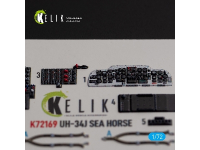 Uh-34j Sea Horse - Interior 3d Decals For Italeri Kit - image 3