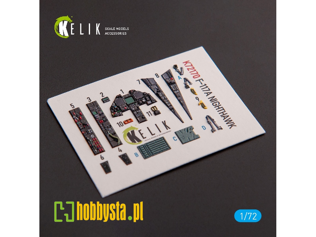 F-117a Nighthawk - Interior 3d Decals For Hasegawa Kit - image 1 F-117a Nighthawk - Interior 3d Decals For Hasegawa Kit - image 1