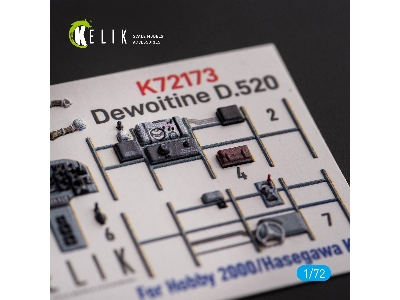 Dewoitine D.520 - Interior 3d Decals For Hobby 2000/Hasegawa Kit - image 5