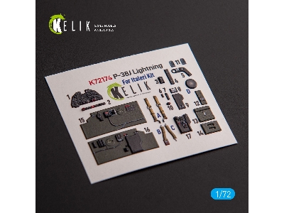 &#1056;-38j 'lightning' - Interior 3d Decals For Italeri/Academy Kit - image 1