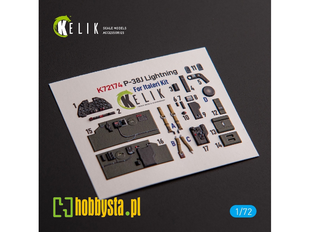 Р-38j 'lightning' - Interior 3d Decals For Italeri/Academy Kit - image 1 Р-38j 'lightning' - Interior 3d Decals For Italeri/Academy Kit - image 1