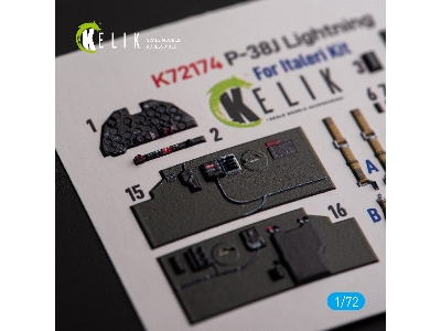 &#1056;-38j 'lightning' - Interior 3d Decals For Italeri/Academy Kit - image 2
