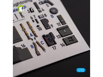 &#1056;-38j 'lightning' - Interior 3d Decals For Italeri/Academy Kit - image 3