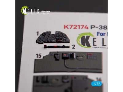 &#1056;-38j 'lightning' - Interior 3d Decals For Italeri/Academy Kit - image 8
