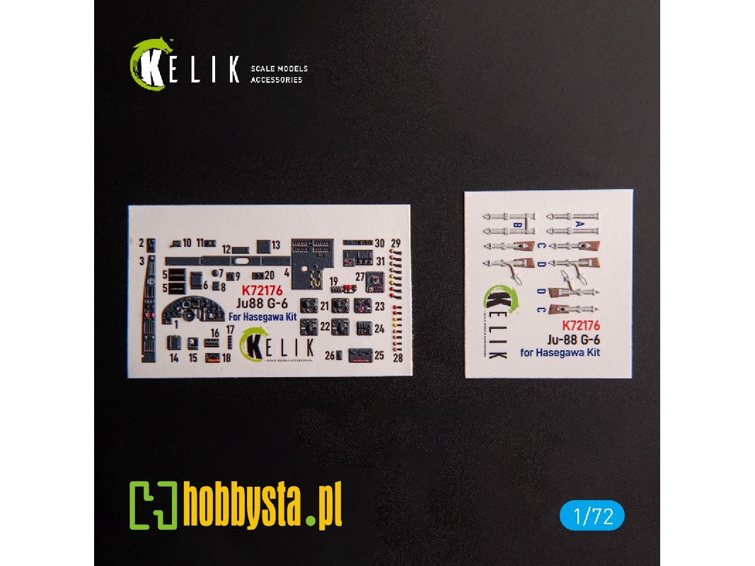 Ju88 G-6 - Interior 3d Decals For Hasegawa Kit - image 1 Ju88 G-6 - Interior 3d Decals For Hasegawa Kit - image 1