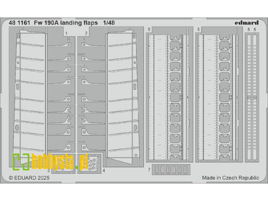 Fw 190A landing flaps 1/48 - EDUARD - image 1 Fw 190A landing flaps 1/48 - EDUARD - image 1