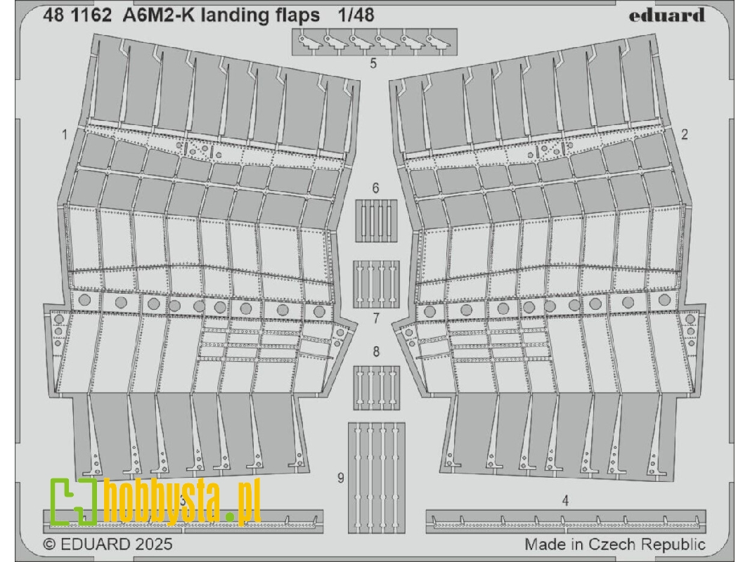 A6M2-K landing flaps 1/48 - EDUARD - image 1 A6M2-K landing flaps 1/48 - EDUARD - image 1