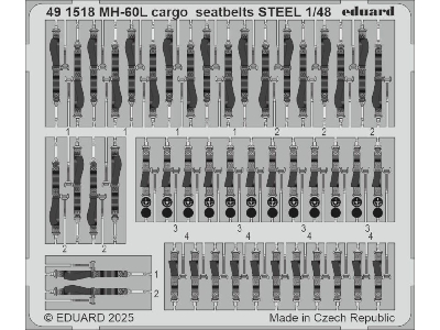 MH-60L cargo seatbelts STEEL 1/48 - ICM - image 1