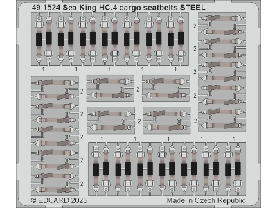 Sea King HC.4 cargo seatbelts STEEL 1/48 - AIRFIX - image 1