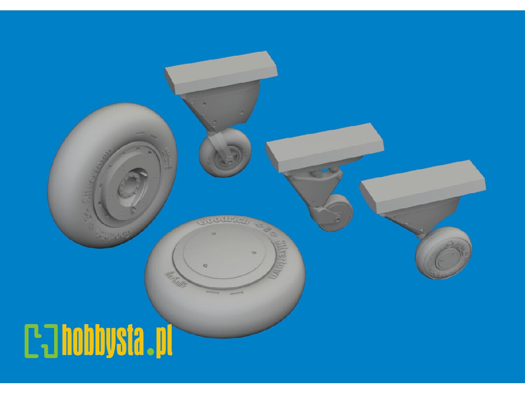 F4F-4 wheels early 1/48 - ACADEMY - image 1 F4F-4 wheels early 1/48 - ACADEMY - image 1