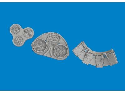 P-40E radiators upgrade set PRINT 1/48 - EDUARD - image 1