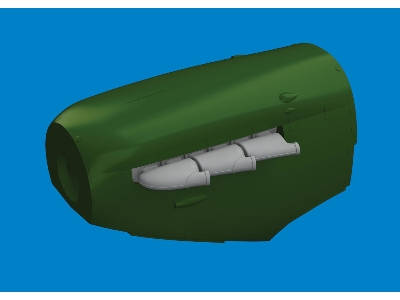 Spitfire Mk. V three-stacks exhaust rounded PRINT 1/72 - TAMIYA - image 2