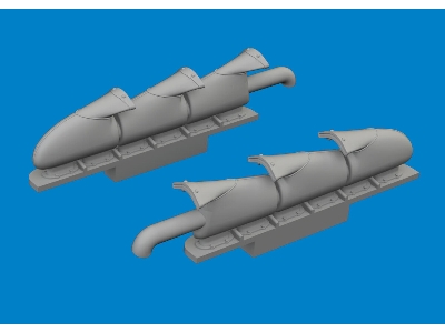 Spitfire Mk. V three-stacks exhaust fishtail PRINT 1/72 - TAMIYA - image 1