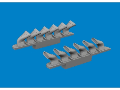 Spitfire Mk. V six-stacks exhaust fishtail PRINT 1/72 - TAMIYA - image 1