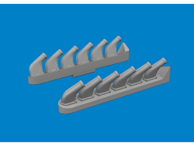 P-51 exhaust stacks PRINT 1/72 - TAMIYA - image 2