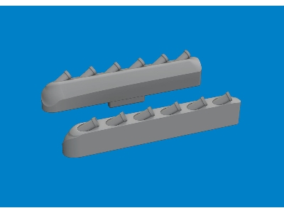 P-51 exhaust stacks w/  fairing PRINT 1/72 - TAMIYA - image 2