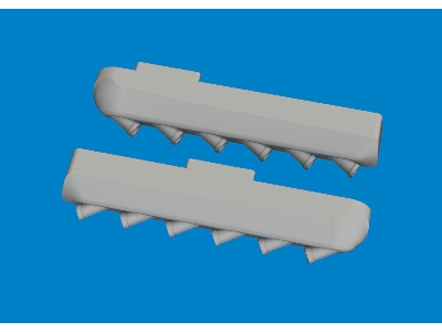 P-51 exhaust stacks w/  fairing PRINT 1/72 - TAMIYA - image 3