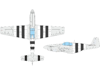P-51B/ C D-day stripes 1/48 - EDUARD - image 1