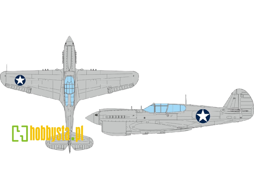 P-40E US national insignia circular 1/48 - EDUARD - image 1 P-40E US national insignia circular 1/48 - EDUARD - image 1