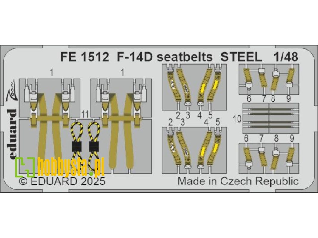 F-14D seatbelts STEEL 1/48 - GREAT WALL HOBBY - image 1 F-14D seatbelts STEEL 1/48 - GREAT WALL HOBBY - image 1