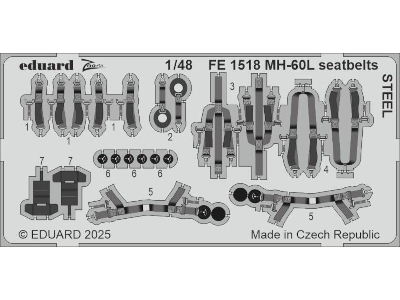 MH-60L seatbelts STEEL 1/48 - ICM - image 1