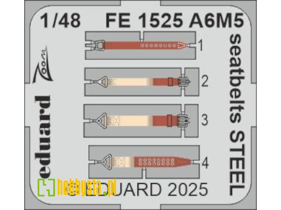 A6M5 seatbelts STEEL 1/48 - EDUARD - image 1 A6M5 seatbelts STEEL 1/48 - EDUARD - image 1