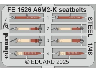A6M2-K seatbelts STEEL 1/48 - EDUARD - image 1
