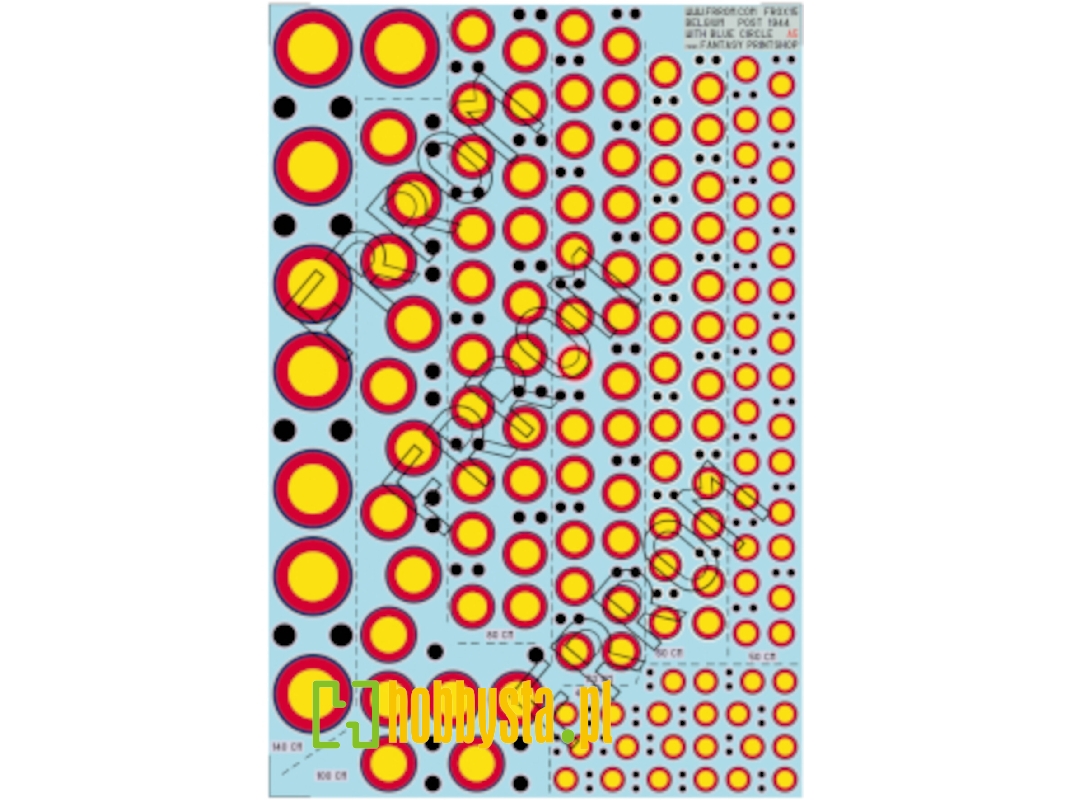 Belgian Roundels With External Blue Circle (Post 1945) (A5) - image 1 Belgian Roundels With External Blue Circle (Post 1945) (A5) - image 1