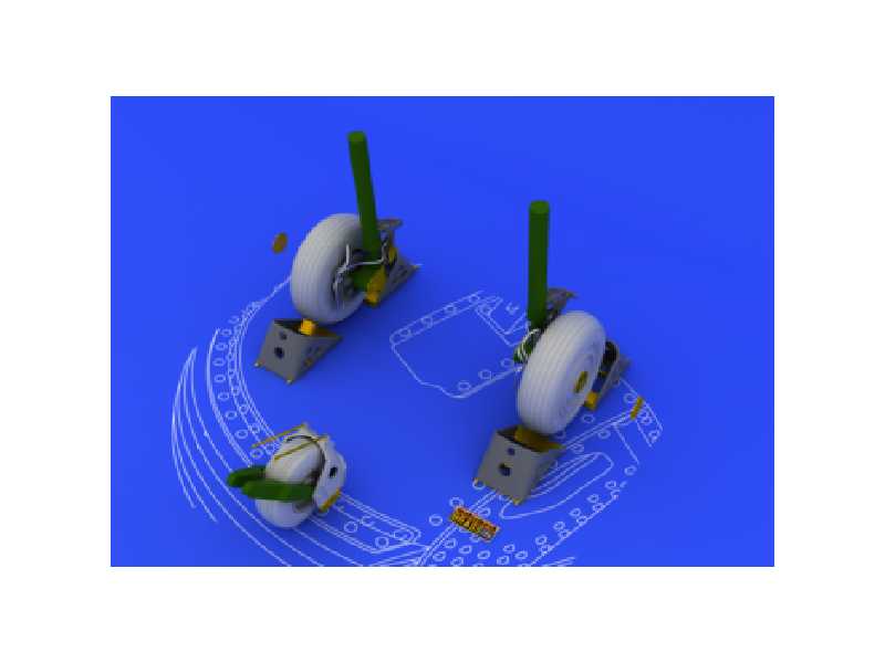 Su-27 wheels 1/48 - Academy Minicraft - image 1