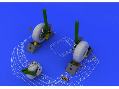 Su-27 wheels 1/48 - Academy Minicraft - image 2