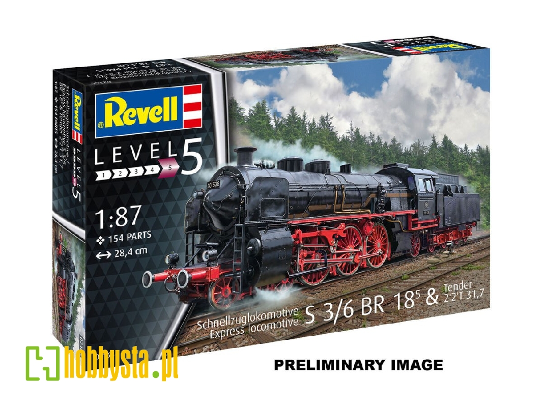 Express Locomotive S 3/6 Br 18⁵ & Tender 2'2't 31,7 - Model Set - image 1 Express Locomotive S 3/6 Br 18⁵ & Tender 2'2't 31,7 - Model Set - image 1