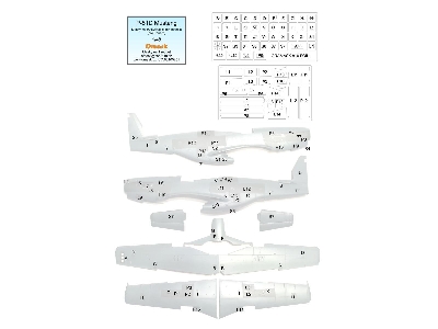 North American P-51 D Mustang - Mask For Panels (For Eduard Kits) - image 1