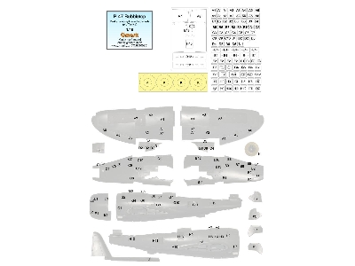 Republic P-47 Bubbletop - Mask For Panels (For Tamiya Kits) - image 1