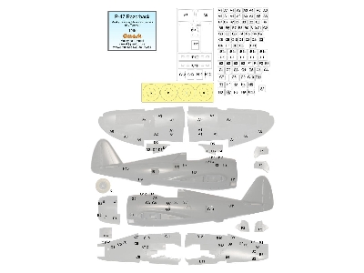 Republic P-47 Razorback - Mask For Panels (For Tamiya Kits) - image 1