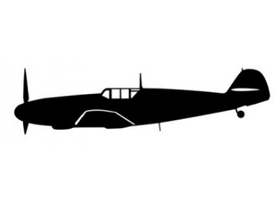 Sticker Bf 109 F (15cm Black) - image 1