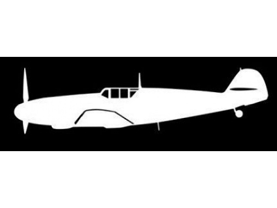 Sticker Bf 109 F (15cm White) - image 1