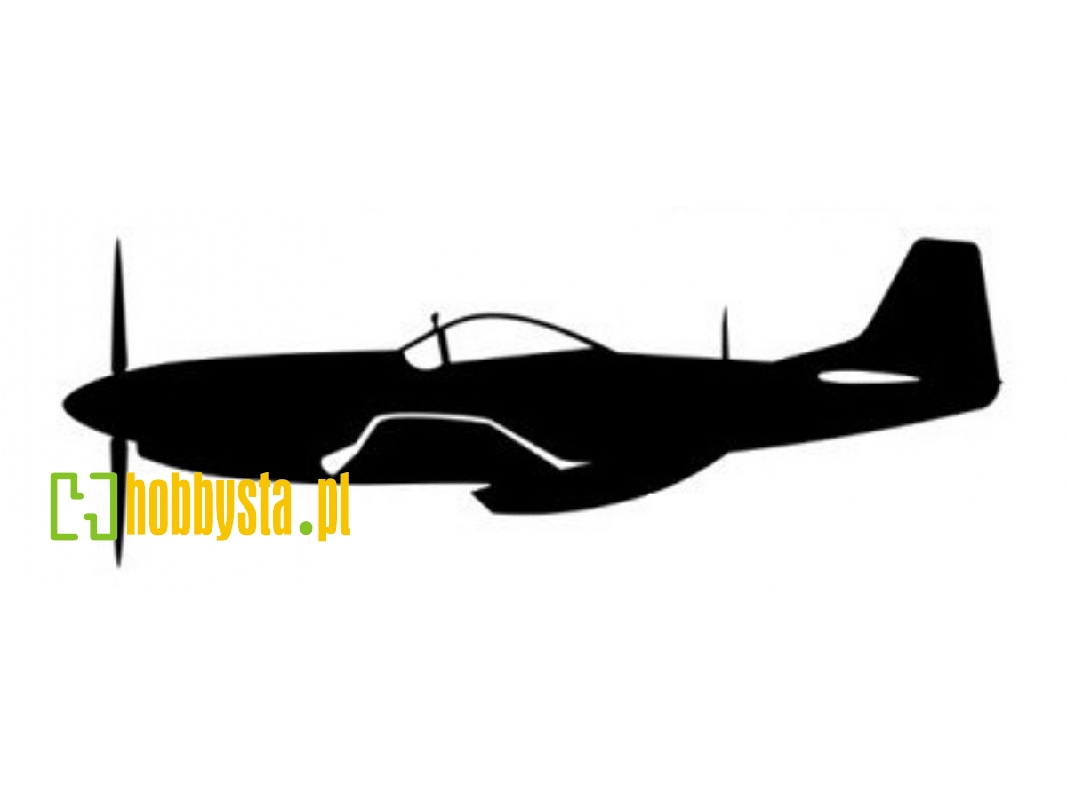 Sticker P-51d Mustang (15cm Black) - image 1 Sticker P-51d Mustang (15cm Black) - image 1