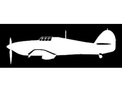 Sticker Hawker Hurricane (15cm White) - image 1