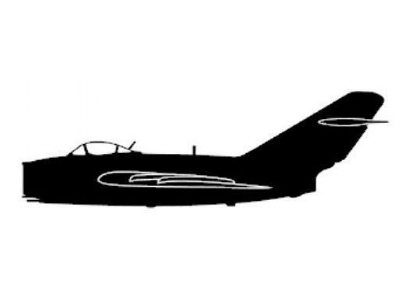 Sticker Mig-15 Bis (15cm Black) - image 1