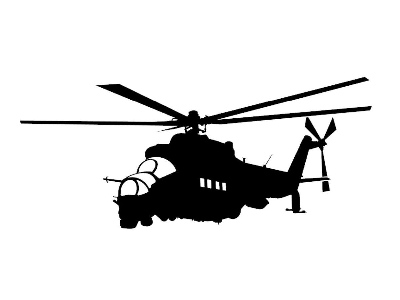 Sticker Mil Mi-24 (20cm Black) - image 1