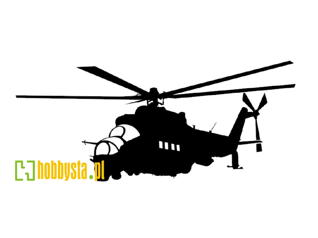 Sticker Mil Mi-24 (20cm Black) - image 1 Sticker Mil Mi-24 (20cm Black) - image 1