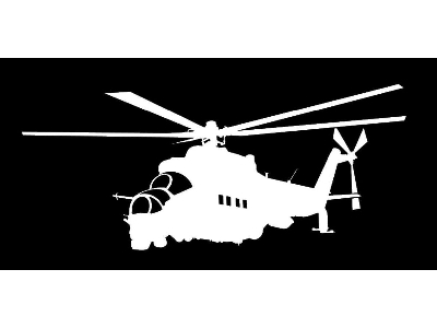 Sticker Mil Mi-24 (20cm White) - image 1